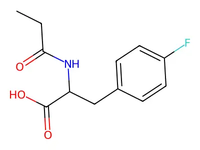 3-(4-Fluorophenyl)-2-(propanoylamino)propanoic acid structure