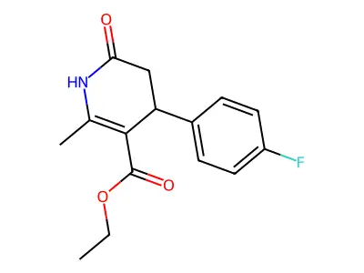 Ethyl 4-(4-fluorophenyl)-2-methyl-6-oxo-1,4,5,6-tetrahydro-3-pyridinecarboxylate structure