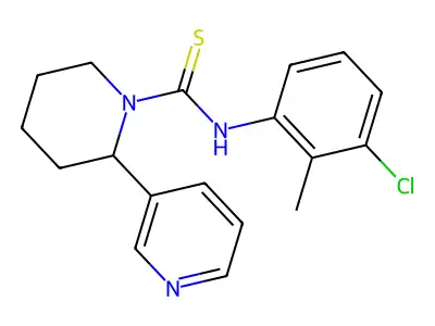 N-(3-chloro-2-methylphenyl)-2-(pyridin-3-yl)piperidine-1-carbothioamide structure
