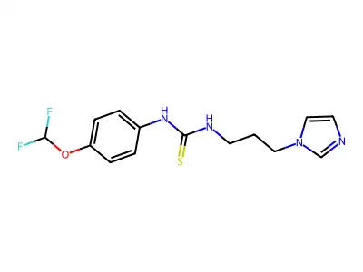 1-(3-(1H-imidazol-1-yl)propyl)-3-(4-(difluoromethoxy)phenyl)thiourea structure