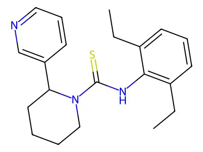 N-(2,6-diethylphenyl)-2-(pyridin-3-yl)piperidine-1-carbothioamide structure