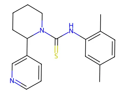 N-(2,5-dimethylphenyl)-2-(pyridin-3-yl)piperidine-1-carbothioamide structure