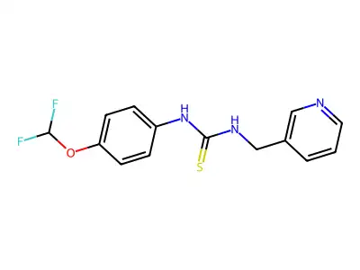 1-(4-(Difluoromethoxy)phenyl)-3-(pyridin-3-ylmethyl)thiourea structure