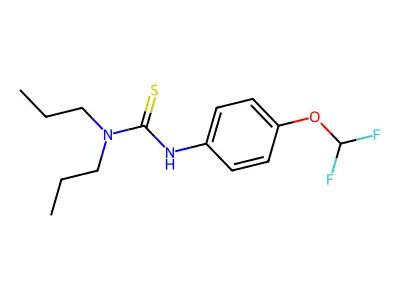 3-(4-(Difluoromethoxy)phenyl)-1,1-dipropylthiourea structure