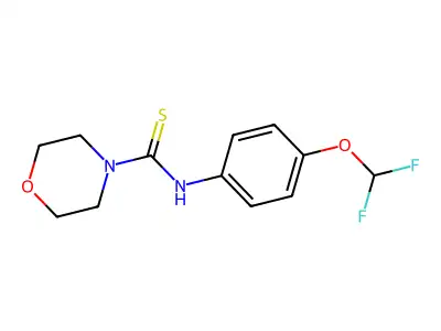 N-[4-(difluoromethoxy)phenyl]morpholine-4-carbothioamide structure