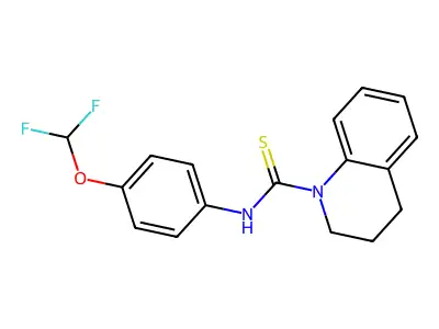 N-(4-(difluoromethoxy)phenyl)-3,4-dihydroquinoline-1(2H)-carbothioamide structure