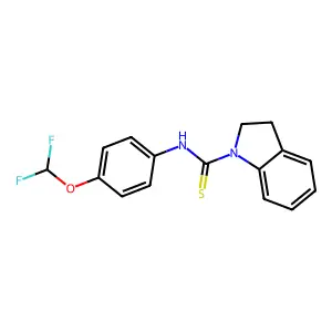 N-(4-(difluoromethoxy)phenyl)indoline-1-carbothioamide structure