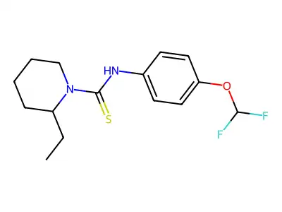 N-[4-(difluoromethoxy)phenyl]-2-ethylpiperidine-1-carbothioamide structure