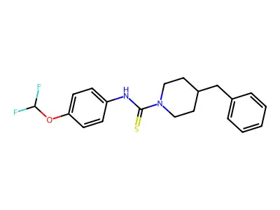 4-benzyl-N-[4-(difluoromethoxy)phenyl]piperidine-1-carbothioamide structure