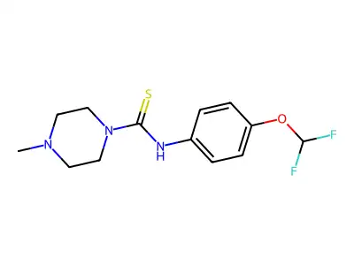 N-[4-(difluoromethoxy)phenyl]-4-methylpiperazine-1-carbothioamide structure