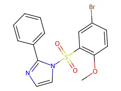 1-(5-Bromo-2-methoxyphenyl)sulfonyl-2-phenylimidazole structure