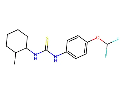 1-[4-(Difluoromethoxy)phenyl]-3-(2-methylcyclohexyl)thiourea structure