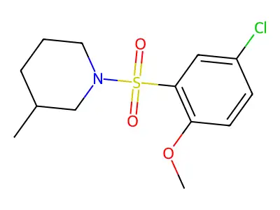 1-[(5-Chloro-2-methoxyphenyl)sulfonyl]-3-methylpiperidine structure