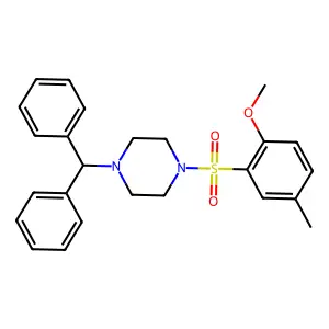 1-Benzhydryl-4-(2-methoxy-5-methylphenyl)sulfonylpiperazine structure