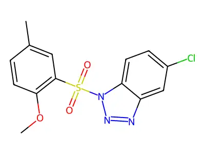 5-Chloro-1-(2-methoxy-5-methylphenyl)sulfonylbenzotriazole structure