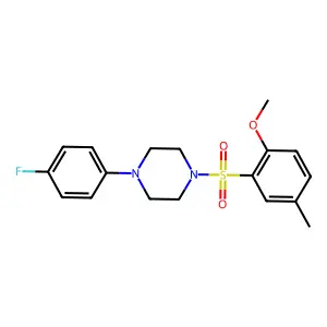 1-(4-Fluoro-phenyl)-4-(2-methoxy-5-methyl-benzenesulfonyl)-piperazine structure