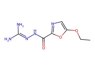 N-(diaminomethylideneamino)-5-ethoxy-1,3-oxazole-2-carboxamide structure
