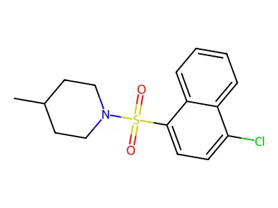 4-Chloro-1-[(4-methylpiperidyl)sulfonyl]naphthalene structure