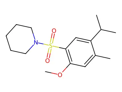 1-((5-Isopropyl-2-methoxy-4-methylphenyl)sulfonyl)piperidine structure