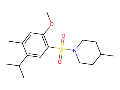 1-((5-Isopropyl-2-methoxy-4-methylphenyl)sulfonyl)-4-methylpiperidine structure