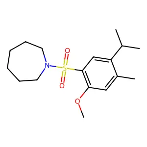 1-((5-Isopropyl-2-methoxy-4-methylphenyl)sulfonyl)azepane structure