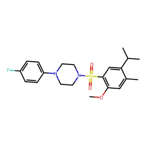 1-(4-Fluorophenyl)-4-((5-isopropyl-2-methoxy-4-methylphenyl)sulfonyl)piperazine structure