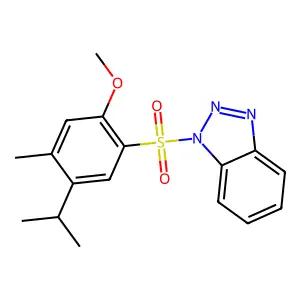 1-((5-isopropyl-2-methoxy-4-methylphenyl)sulfonyl)-1H-benzo[d][1,2,3]triazole structure