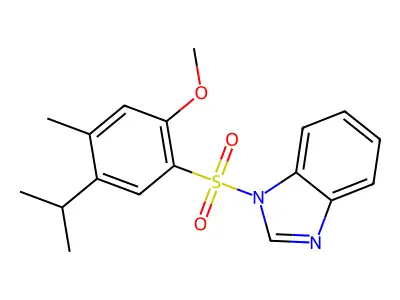 1-((5-isopropyl-2-methoxy-4-methylphenyl)sulfonyl)-1H-benzo[d]imidazole structure