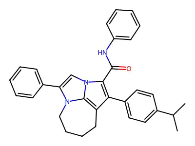 N,4-diphenyl-1-[4-(propan-2-yl)phenyl]-5,6,7,8-tetrahydro-2a,4a-diazacyclopenta[cd]azulene-2-carboxamide structure