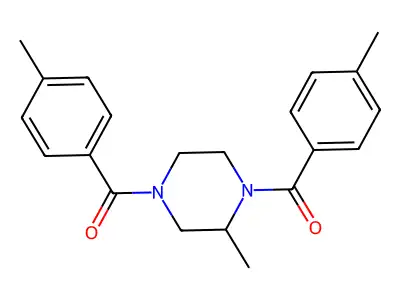 2-Methyl-1,4-bis(4-methylbenzoyl)piperazine structure