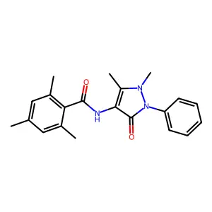 N-(1,5-dimethyl-3-oxo-2-phenylpyrazol-4-yl)-2,4,6-trimethylbenzamide structure