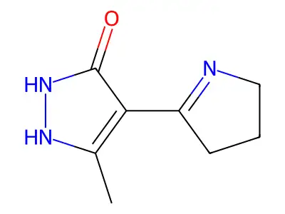 4-(3,4-dihydro-2H-pyrrol-5-yl)-3-methyl-1H-pyrazol-5-ol structure