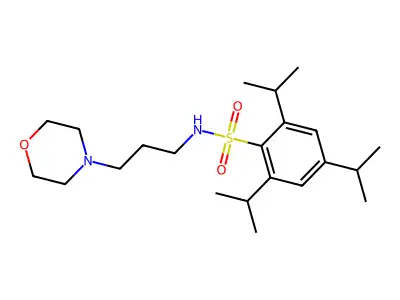 (3-Morpholin-4-ylpropyl){[2,4,6-tris(methylethyl)phenyl]sulfonyl}amine structure