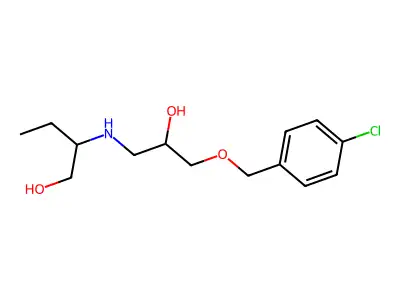 2-((3-((4-Chlorobenzyl)oxy)-2-hydroxypropyl)amino)butan-1-ol structure