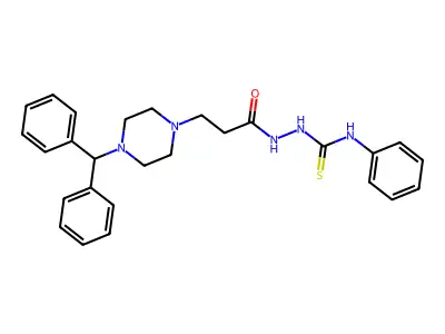 1-[3-(4-Benzhydrylpiperazin-1-yl)propanoylamino]-3-phenylthiourea structure