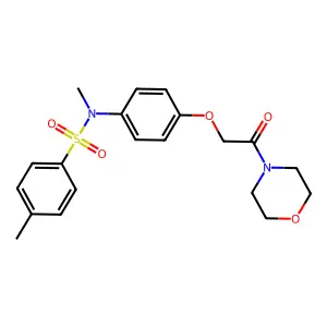 N,4-dimethyl-N-{4-[2-(morpholin-4-yl)-2-oxoethoxy]phenyl}benzene-1-sulfonamide structure
