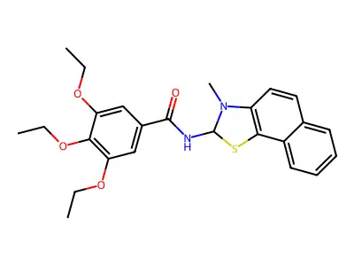 3,4,5-triethoxy-N-(3-methyl-2H-benzo[g][1,3]benzothiazol-2-yl)benzamide structure