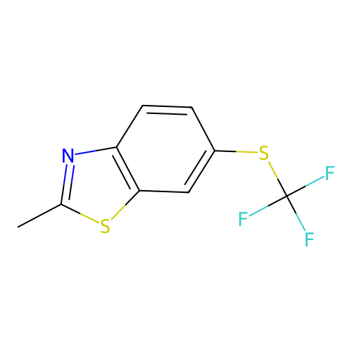 2-Methyl-6-(trifluoromethylsulfanyl)-1,3-benzothiazole structure