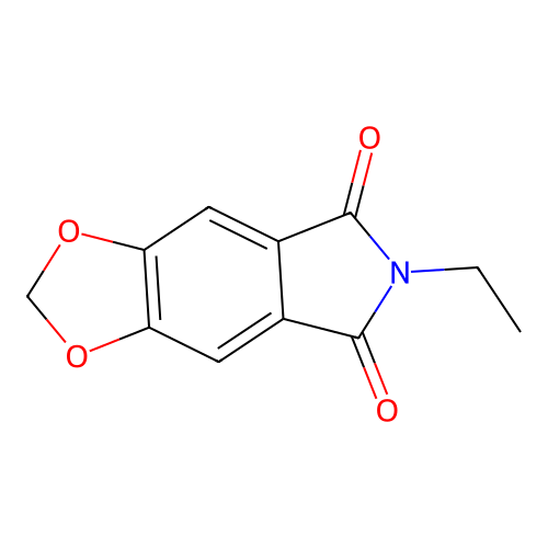 2-Isobenzazole, 1,3-dioxo-2-ethyl-5,6-methylenedioxy- structure