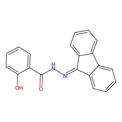 N'-(9H-fluoren-9-ylidene)-2-hydroxybenzohydrazide structure