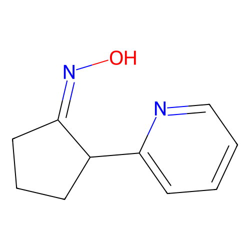 1-(Hydroxyimino)-2-(2-pyridyl)cyclopentane structure