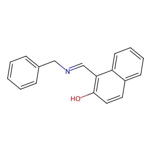 2-Naphthalenol, 1-[[(phenylmethyl)imino]methyl]- structure