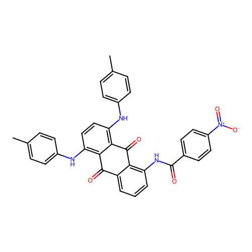 Benzamide, N-(9,10-dihydro-5,8-bis((4-methylphenyl)amino)-9,10-dioxo-1-anthracenyl)-4-nitro- structure