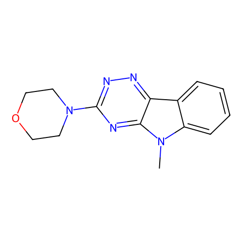 4-(5-Methyl-2,3,6-triazino[5,4-B]indol-3-YL)morpholine structure