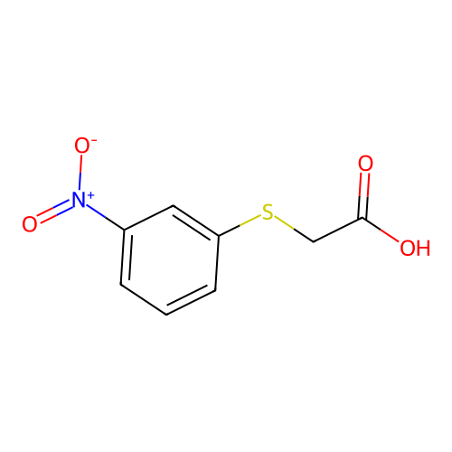 ({3-Nitrophenyl}sulfanyl)acetic acid structure