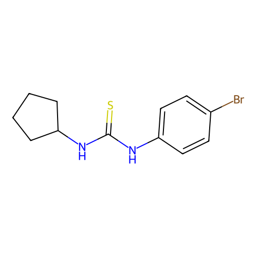 N-(4-bromophenyl)-N'-cyclopentylthiourea structure