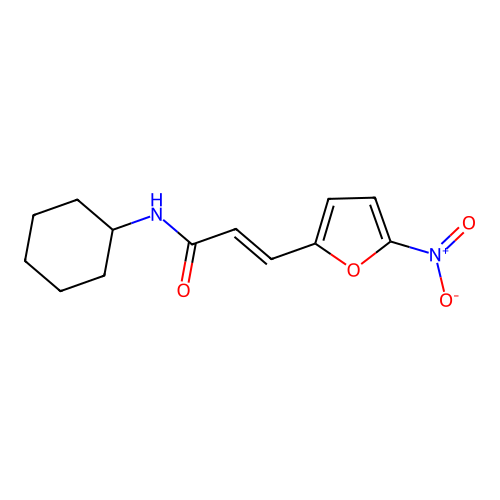 N-Cyclohexyl-3-(5-nitro-2-furanyl)-2-propenamide structure