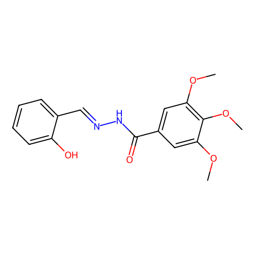 N-[(2-hydroxyphenyl)methylideneamino]-3,4,5-trimethoxybenzamide structure
