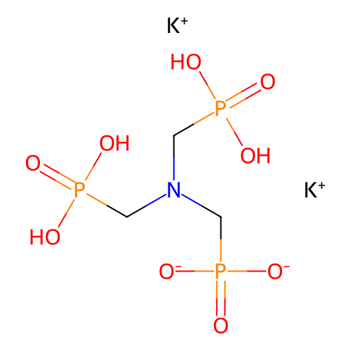 Dipotassium tetrahydrogen (nitrilotris(methylene))trisphosphonate structure
