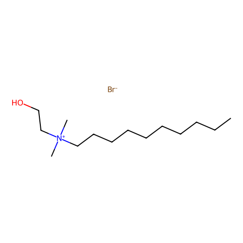 N-(2-Hydroxyethyl)-N,N-dimethyldecan-1-aminium bromide structure